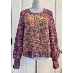 Moth Anthropologie Wool Mohair Polyamide Blend Knit Sweater Size S Boho